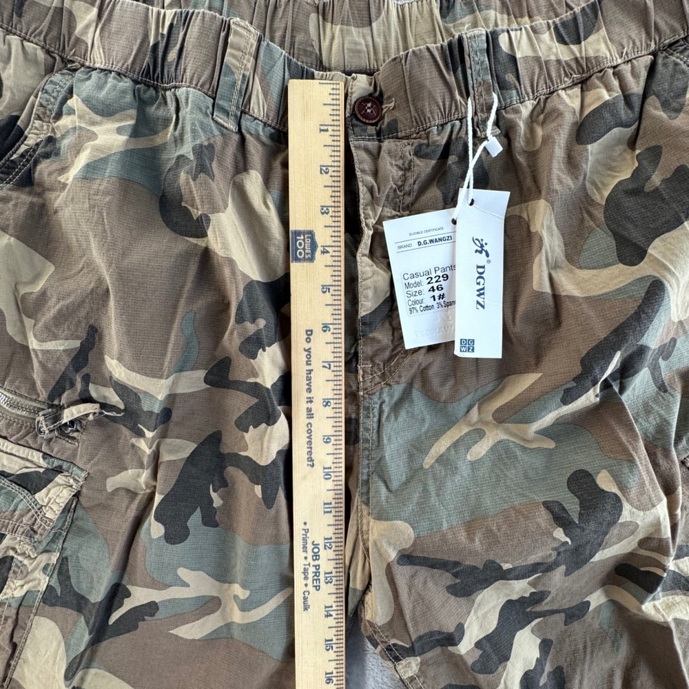 Camo Cargo Shorts Mens 46 New Tactical Streetwear Y2K Utility Baggy Ripstop - Picture 8 of 13